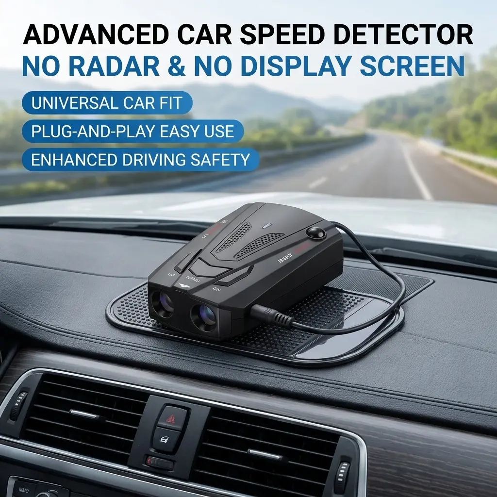 Discreet Car Speed Tracker - 100% Radar-Free, Non-Monitoring, No Digital Screen, Adhesive Dashboard Mount, Scratchproof, Compact, Durable, Universal Car Fit, Easy Use, Truck Compatible, All Seasons Ticket-Avoidance Tool for Commuters with 24/7 Support, Av