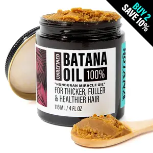 Hotana 100% Unrefined Batana Oil from Honduras – Fuller, Thicker Hair for Women & Men, Silky Conditioning, Frizz Control & Color Care Damaged Healthier Scent Coffee