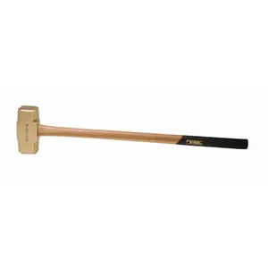 212 MAIN 14 lb. Heavy, Durable Brass Hammer with 32 in. Wood Handle, Non-Sparking for Combustible Environments (Model ABC14BW)