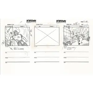 Jim Lee Wildc.a.t.s. Wildcats Production Animation Storyboard Nelvana 1994-5 D1-037