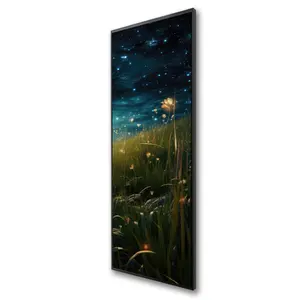 Pictorem C1FC1648IR3WKI 16 x 48 in. The Night Sky - Orange Framed Canvas Wall Art for Home Decor
