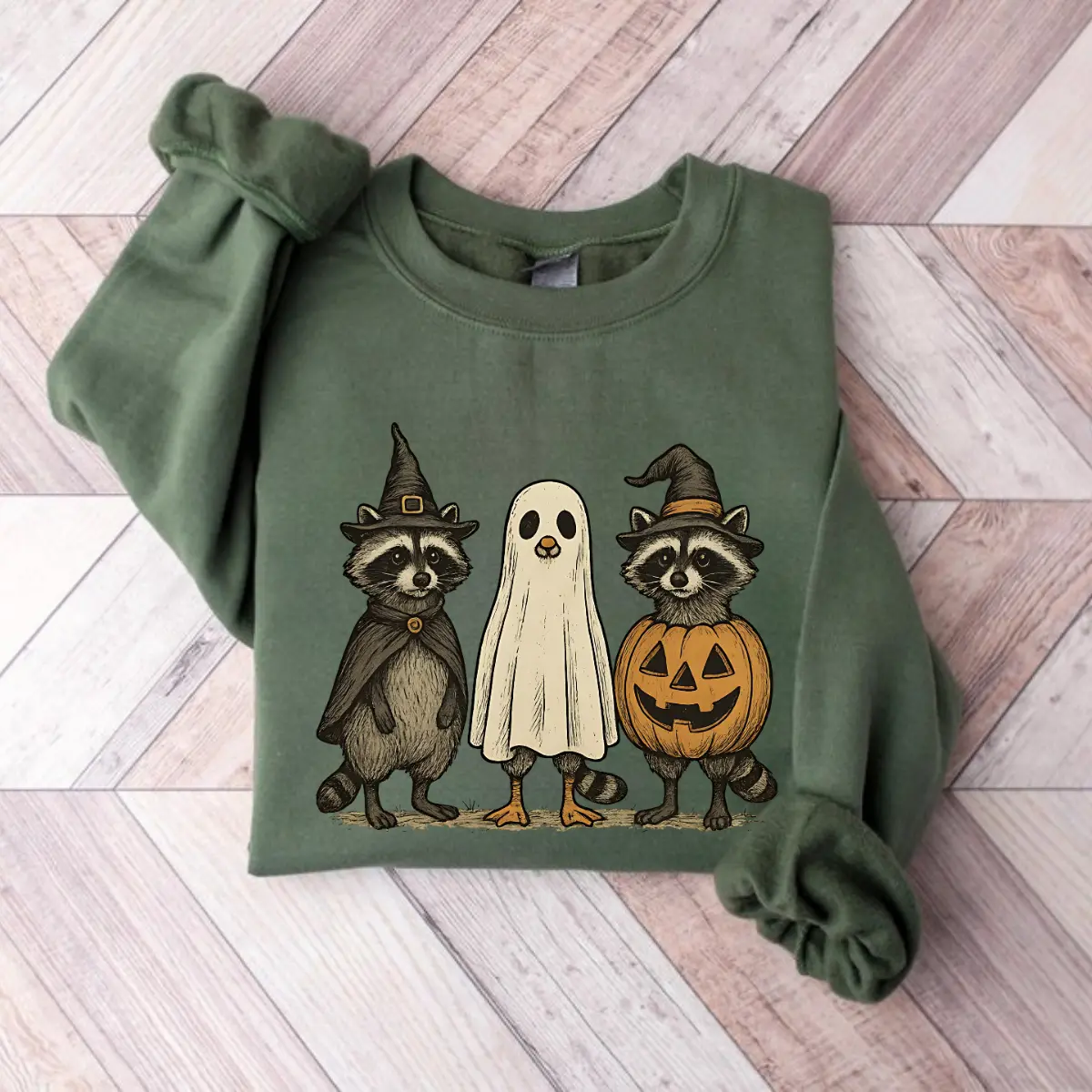 Boo Ghost Raccoon Sweatshirt/T-shirt, Halloween Boo Shirt, Halloween Pumpkin Outfit, Pumpkin Raccoon Tee, Ghost Clothing, Halloween Party Women Gifts, Fall Graphic Tee, Halloween sweatshirt ,Halloween Gift