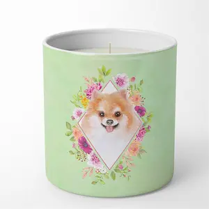 212 MAIN 10oz Hand-Poured Soy Candle - Pomeranian No.1 Green Flowers Scent, Home Fragrance Decor, Living Space Freshener with Wick & Wax (Scented Candles for Home Supplies)