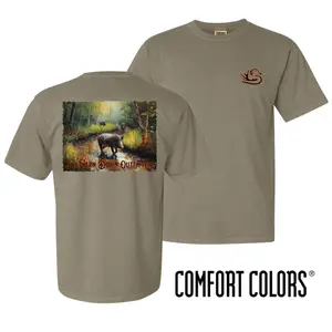 Southern Down Outfitters Hog Hunting T-Shirt, Wild Boar in Forest Creek Graphic Tee, Unisex Fit for Hog Hunters, Perfect Gift for Hunting Dad or Boyfriend