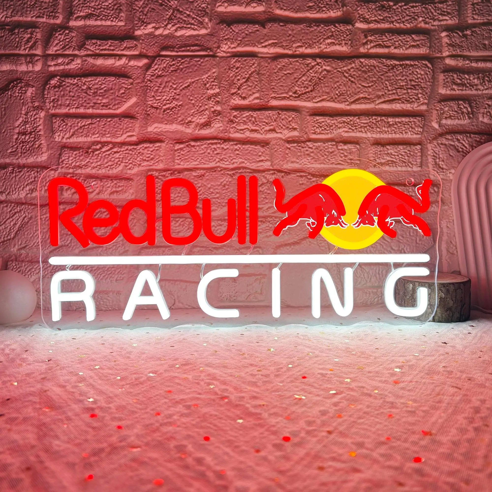 Bull Racing Neon Light Sign, Perfect for Race Track, Club, Bar Wall Decor, Decorative Neon Sign, Ideal Gift for Men, Dimmable USB Neon Light Strip, Decorative Atmosphere Light, Cool Lights