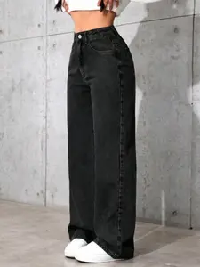 One Y2K Style High Elasticity Jeans Pants, Trendy Denim Bottoms for Casual Wear, Comfortable and Stylish Fashion Choice