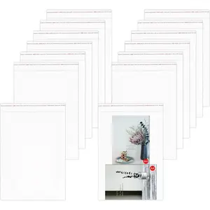 200pcs Self Sealing OPP Poly Bags 14" x 20" Clear Resealable Bags Cellophane Bags 1Mil for Apparel Clothing T-Shirt Gifts (18 Sizes to choose from)