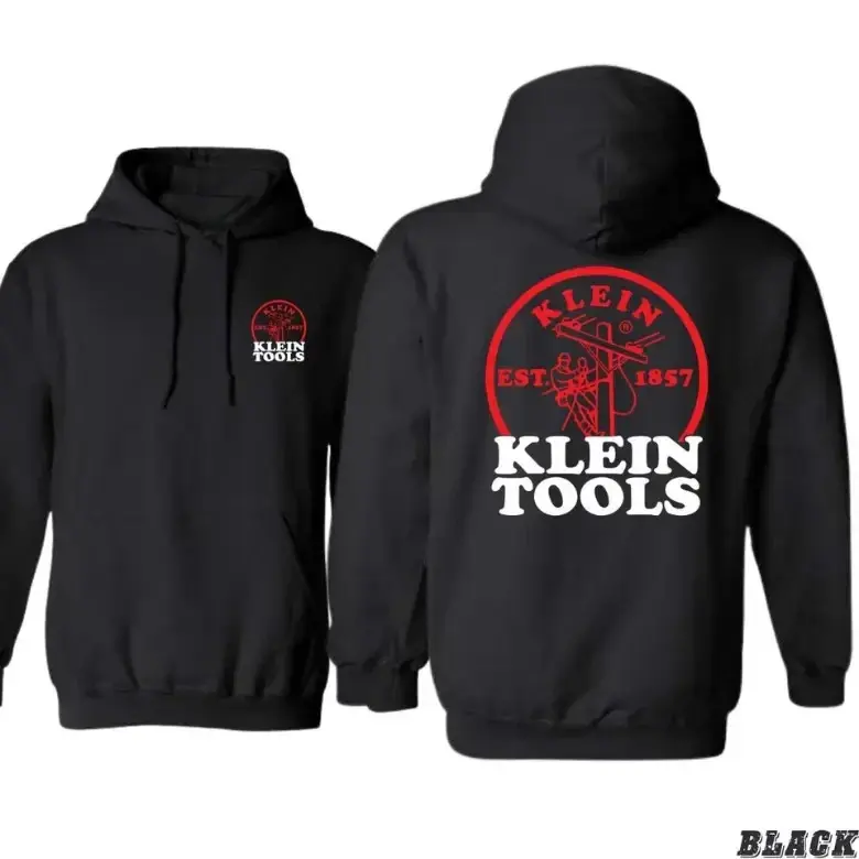 Klein Tools Est 1857 Lineman Hoodie, Premium Heavyweight Cotton Pullover, Electrician Top