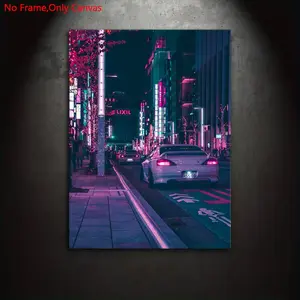 1 piece/set of frameless canvas print posters, Graphic Prints, classic realistic art, Artistic, Japanese cyberpunk sports car Silvia G15, perfect gift for JDM Tuners culture enthusiasts, ideal gift for bedroom, living room, wall decoration