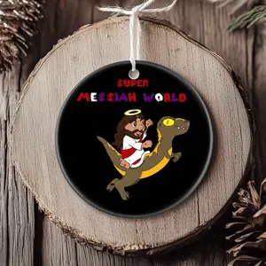 Christmas Ornaments Super Mario World Super Messiah World Pt Ii Acrylic Gift For Friends Tree Circle Decor Holiday New Year
