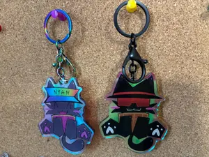 Roblox Forsaken Nyan Elliot and Tac Nayn Chance Keychains, Roblox Keychian, Forsaken Keychain