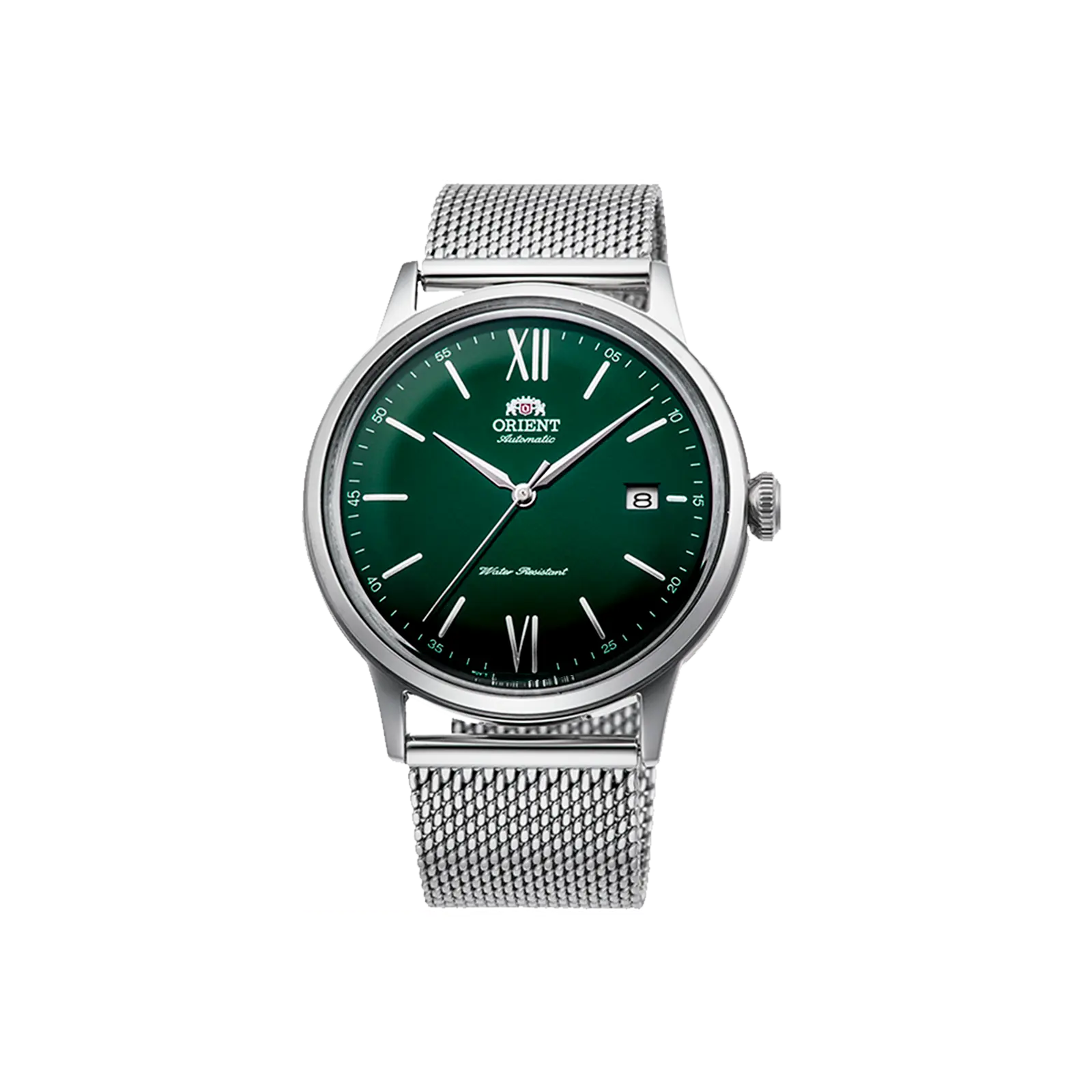 Orient Bambino Version 6 Men's Automatic Dress Watch - Automatic Mechanical, 40.5mm Stainless Steel Case, Green Round Analog Dial, Stainless Steel Wristwatch, Mechanical Style, Model RA-AC0018E30B, Men's Watches, Automatic Mechanical Watch, Mechanical Sty