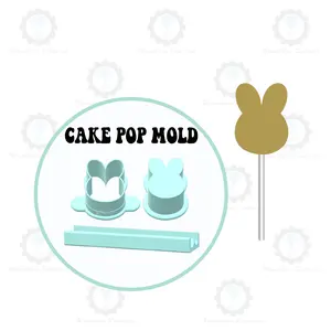 Standard Bunny Cake Pop Mold | Deluxe Cutter, Popper, and Tray Option