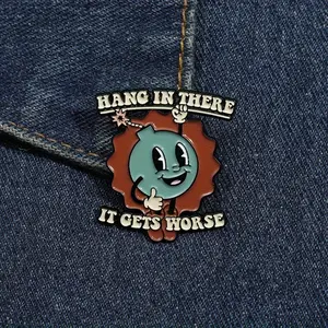 Cartoon Enamel Pin - Quirky Alloy Brooch for Vacation Style, Daily & Gift Occasions, No Plating - Fun Accessory for Backpacks, Clothing