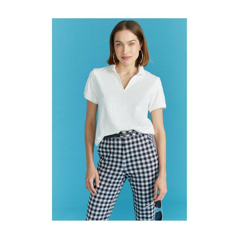 Isaac Mizrahi Live! Regular Gingham Pattern Ankle Pants