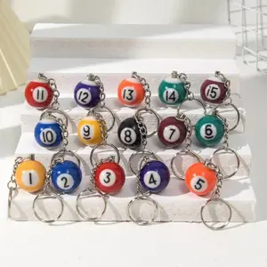 Pool ball keychain/ 8 ball keychain/ Vintage 8ball/ Billiards Keychain /Mini Billiards ball/ Miniature Pool Snooker/ Groomsmen/ Gift for him