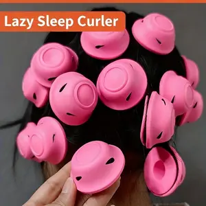 20pcs Curling Ball Set (10 Large + 10 Small), No-Heat Hair Rollers, Sleep-Friendly, Medium Short Hair, Silicone Clips, Easy Use