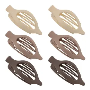 Solid Color Flat Hair Clips (6pcs), Non-slip Hair Clips, Hairpin for Multiple Occasions, Hair Accessories for Women & Girls, Elegant Matte Clips for Daily Use