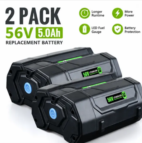 5.0Ah 5000mAh Battery Replacement for EGO Power+ 56V Battery, 50.4V(56V MAX) Lithium-Ion Rechargeable Battery Pack Compatible with BA1400T BA2800T BA4200T BA5600T Cordless Tools