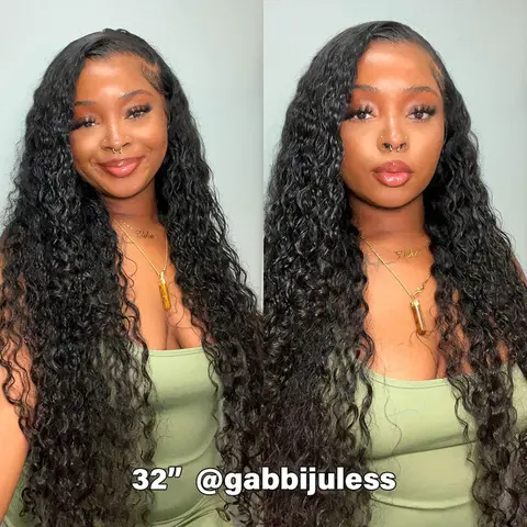 ZLIKE 13x6 Water Wave Lace Front Wigs Human Hair Deep Part HD Transparent Lace Front Wigs Human Hair Pre Plucked with Baby Hair