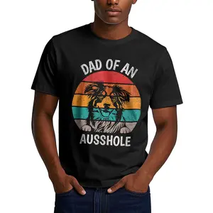 Funny Dad Of An Ausshole Australian Shepherd Aussie T-Shirt