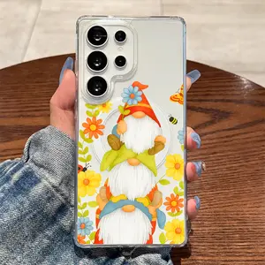 Gnomes Frolicking in Flower Patches,Magnetic Ring Supports Wireless Charging for Samsung Galaxy S26 S25 S24 S23 S22 S21 S20 Fe Plus Ultra Edge S10E A57 A56 A55 A54 A37 A36 A35 A34 A26 A25 A24 A23 A17 A16 A15 A14 A07 A06 A05s Note20 Note10 Note9