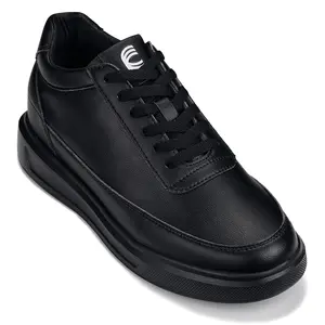 CALTO - X1646 - 2.8 Inches Taller (Pitch Black) - Lightweight Sneakers