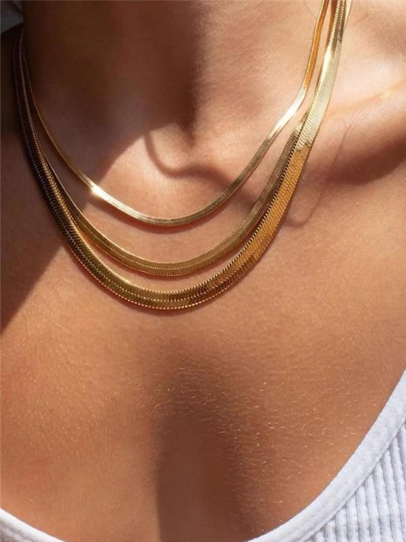 Stainless Steel Chain Necklace, Fashionable Chain Necklace for Women & Men, Multilayer Necklace, Dainty Layering Jewelry, Casual Jewelry for Party, Daily Clothing Decor, Trendy All-match & Exquisite Jewelry for Birthday Gift