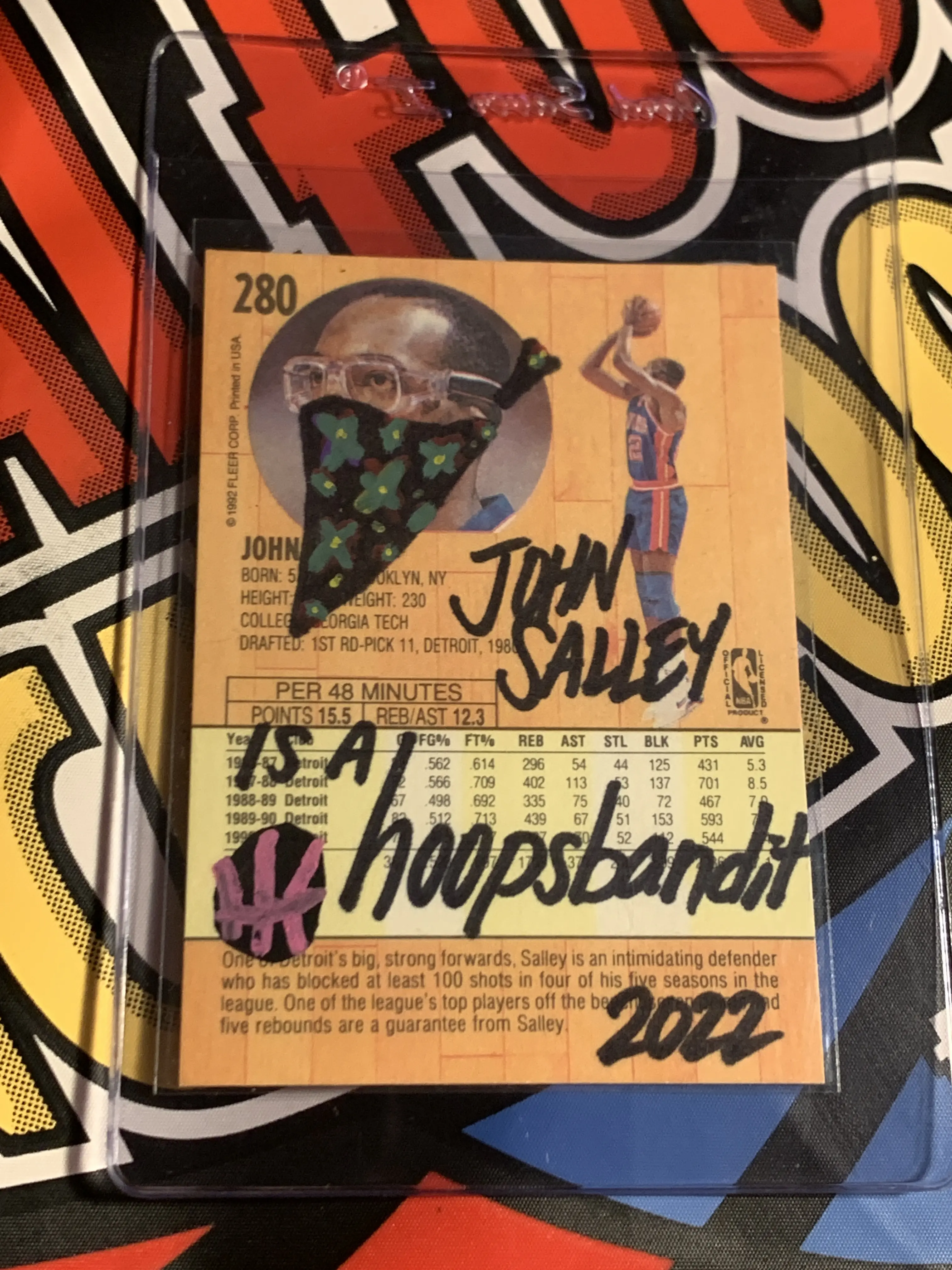 John Salley x 1992 Fleer NBA x Basketball Card Art x Hoops Bandits