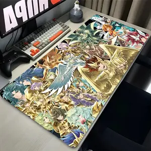 Saint Seiya Anti-Scratch Mouse Pad, HD Print Anime Gaming Desk Mat, Smooth Cloth Surface, Anti-Slip Rubber Base, Durable Thick Design for PC Office Setup, Anti-Scratch Mouse Pads