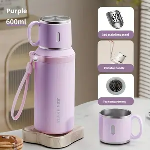 Outdoor-Specific 600ml Stainless Steel Insulated Flask-A Dual-Function Vacuum Thermos Designed for Both Hot and Cold Beverages, Including Coffee.With its moderate capacity, this flask perfectly meets the needs of groups and diverse usage scenarios; it se