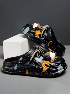 Women's Breathable Large Size Couple Sandals with Cute Bear Charm, Lightweight Soft Sole Summer Beach & Garden Shoes, Durable Material, Breathable Clogs