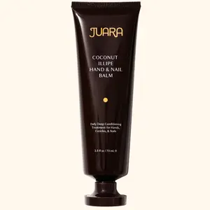 JUARA Coconut Illipe Hand & Nail Balm 2.5 oz - Moisturizing Cream with Jojoba Oil & Shea Butter for Dry Skin & Nails