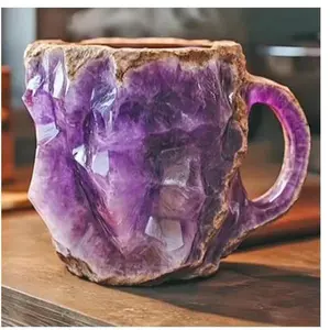 Mineral Crystal Coffee Mugs Decorative Ornaments Mineral Stone Cups
