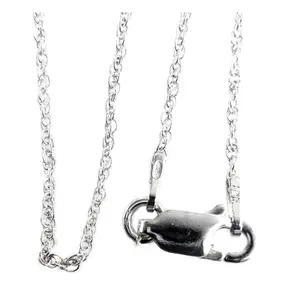 Sterling Silver Loose Rope Chain-Made In Italy, White, Yellow Or Rose Gold Plated