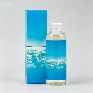 Ocean Fresh Scented Reed Diffuser Oil Refill - 3.3 Fluid Ounce Home Fragrance - Long-Lasting Aromatherapy for Living Room Bedroom - Natural Sea Breeze Air Freshener - Reusable Bottle