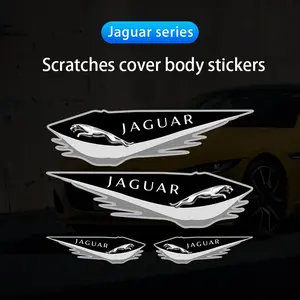 4Pcs Car Stickers Scratch Blocking Vinyl Decals Decorative For Jaguar F-Pace F-Type XF XJ XE I-Pace E-Pace XEL XFL S-Type XFR XKR X-Type