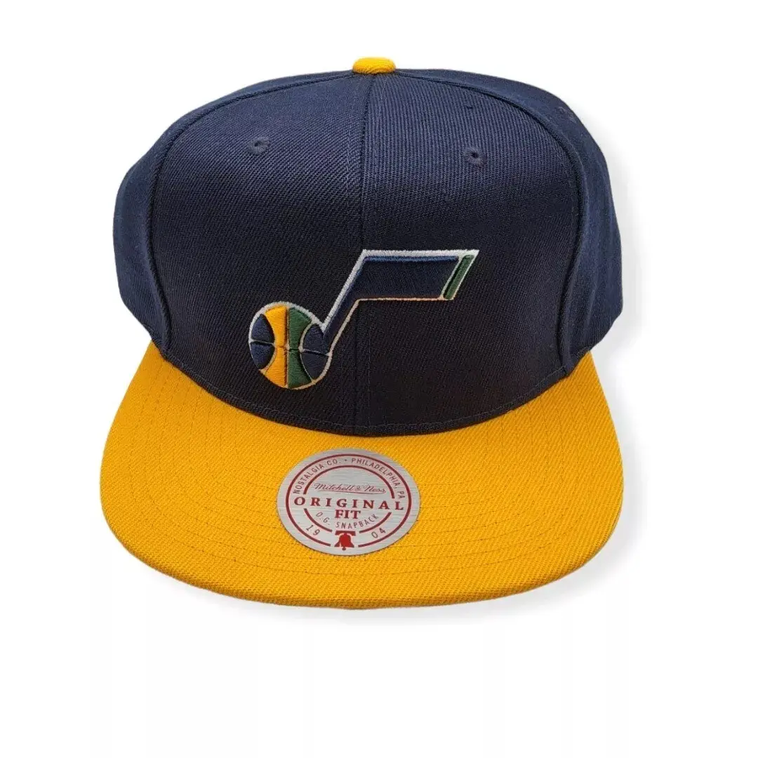 Mitchell & Ness Navy/Yellow NBA Utah Jazz Core Basic Snapback