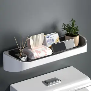 1 PC No-Drill Wall Mounted Towel Rack & Bathroom Shelf, for Bathroom Shelving, Vanity & Washbasin Cabinet