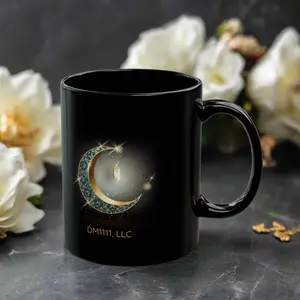 SALE! - Crescent Moon DM1111 Black Mug (11oz, 15oz)