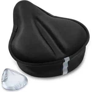Comfortable Gel Bike Seat Cover Cushion for Men & Women – Soft Bicycle Seat Pad, Compatible with Most Bikes, Outdoor & Indoor (11x10 inch)