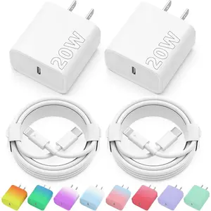iPhone Charger Fast Charging, 2 Pack 20W USB C Wall Charger Block with 2 Pack MFi Certified 6FT Type C to Lightning Cables for iPhone 14 13 12 11 Pro Max XR XS X, iPad,AirPods Pro