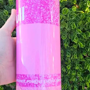 Pink Glitter 20 oz tumbler