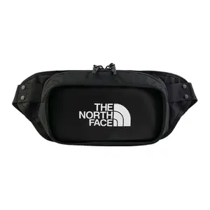 The North Face 3L Logo Waist Pack with Recycled Polyester for Outdoor Activities, Unisex Design in Black