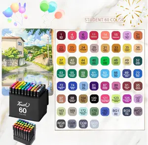 Touch Alcohol Markers - Dual Tip Permanent Art Markers for Drawing, Sketching, Coloring, Manga, and Crafts, Perfect for Kids, Students, and Professional Artists