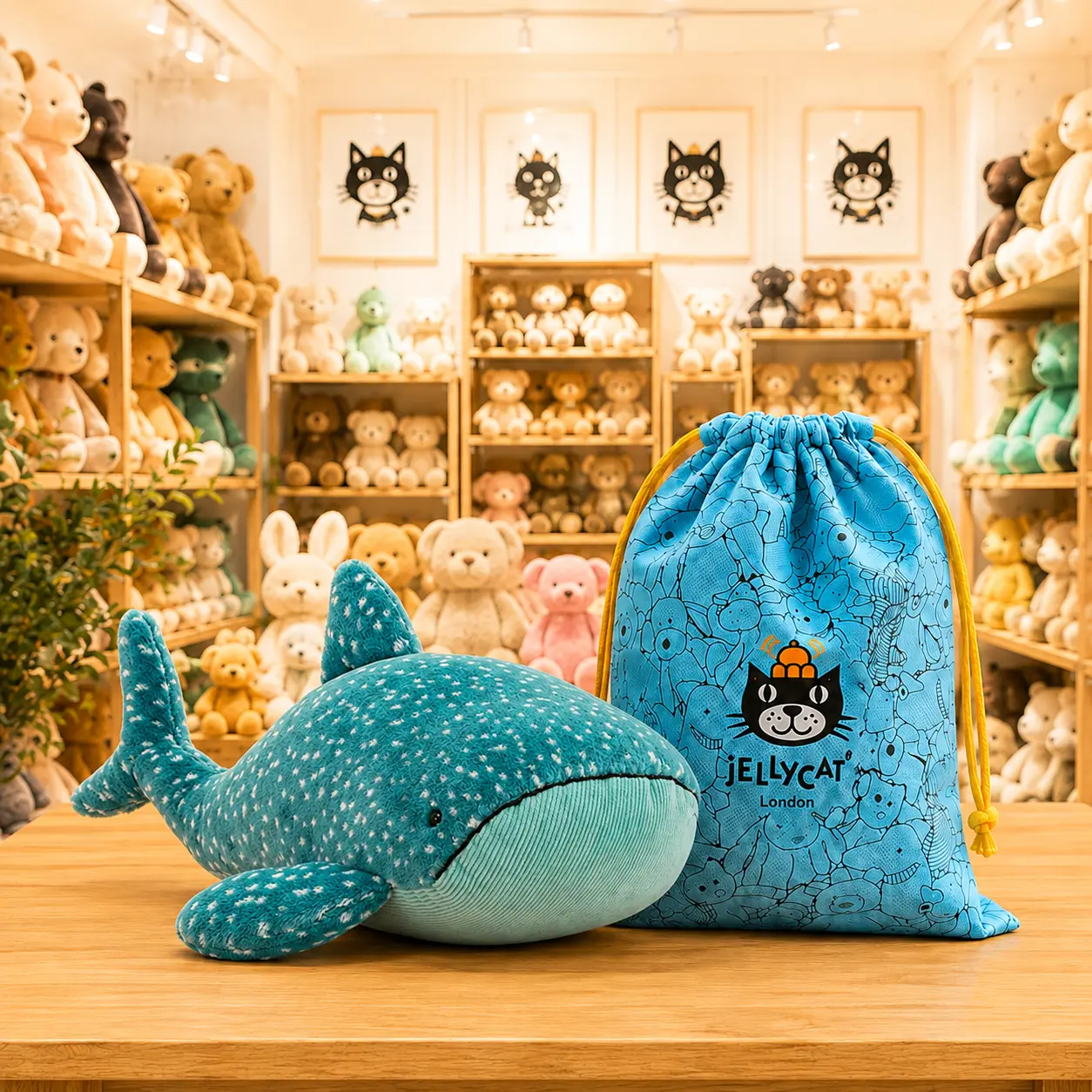 Jellycat Cute Gobfrey Whale Shark Plush Toy – Super Soft Marine Animal Stuffed Toy, Birthday & Baby Shower Gift