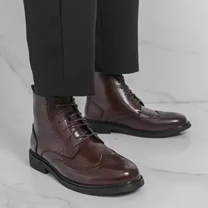 Men's Shoes Daily  for Gentlemen [Premium Leather Chukka Boots] Mens Boots Chukka Dress Boots Premium Leather Cap Toe Casual Boots for Men