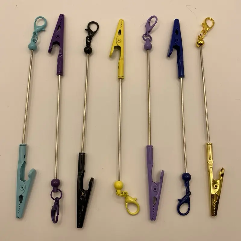 Beadable Alligator Clip W/Lobster Hook Random 1Pc
