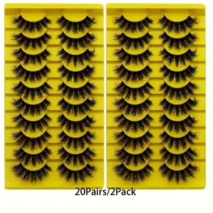 Russian-style 3D Curled Fluffy False Eyelashes 8-15mm D Curl Self-adhesive Reusable Messy Odorless Lightweight Easy Apply Comfortable Cruelty-Free Versatile for Any Occasion Makeup Cosmetic Winter Combination