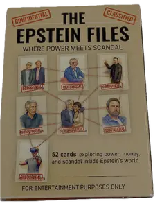 The Epstein Files Conspiracy Playing Card Deck Featuring Real Names from Flight Logs Court Filings for Fans of Power Scandal Political Intrigue 52 Custom Cards with Premium Full Color Print